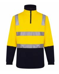 Contrast Hi-Vis1/4 Zip Brush Fleece | Men's